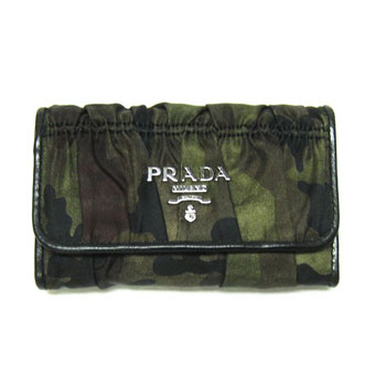 PRADA プラダ キーケース コピー 1M0222 6連キーケース SV金具 TESSUTO CAMOUFL MIMETICO ナイロンプリント 迷彩 カモフラージュ